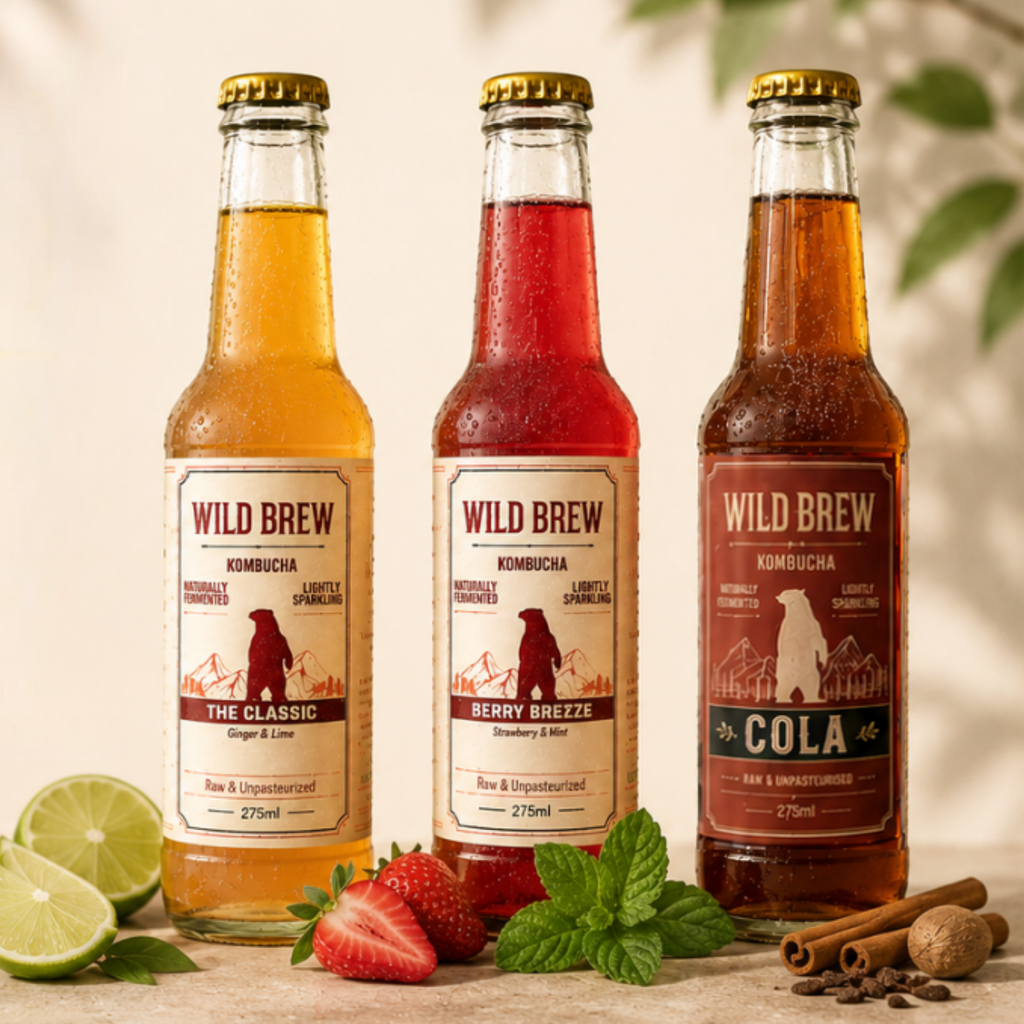 Wild Brew Starter Pack – The Classic, Berry Breeze & Cola (Pack of 3)